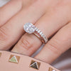 SCARLETT 1.2 Carat Total Dainty Crushed Ice Oval Cut Moissanite 3/4 Eternity Stacking band or Wedding Band in 14K Rose Gold