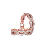 SERAPHINA Infinity Twist Moissanite Eternity Wedding or Stacking Band in 14K Rose Gold