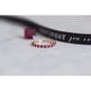SURI .70 CTW Natural Ruby Floating Eternity Wedding or Stacking Band in 14K Rose Gold with Small Sizing Bar