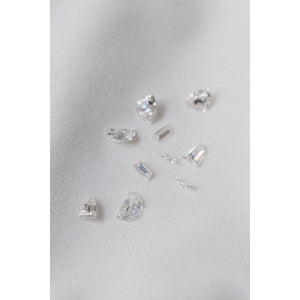 HARPER STUDS 2 Carat Per Earring (8mm) Round Moissanite With Claw Prong Stud Earring in 14K White Gold (4 CTW)